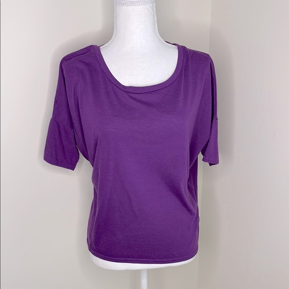 Xhilaration Rich Purple Short Sleeve Oversized Top. XS - Picture 1 of 9